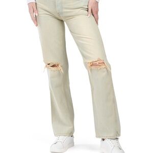 Re/Done Jeans Distressed 90's High Rise Loose Size 25 Natural Sonora